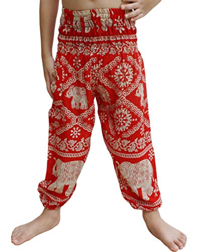 Image of Full Funk Rayon Smock Waist Child Lounging Comfortable Elephant Aladdin Pants