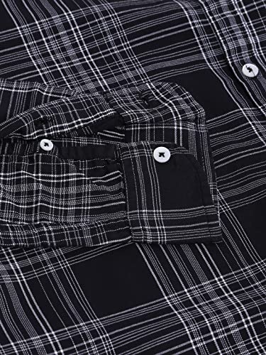 Image of Dennis Lingo Men's Checkered Slim Fit Cotton Casual Shirt with Spread Collar & Full Sleeves
