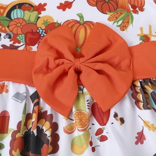 Toddler Girl Dress Ghost Bat Print Ruffle Bottom Casual Dress Clothes 1-8Y3