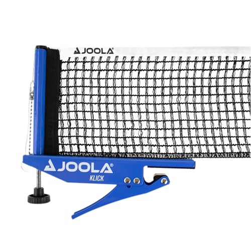 JOOLA Red de Tenis de Mesa klick - Juego de Tenis de Mesa de Interior Deportes de Ocio - técnica de sujeción - Regulable en Altura con Tornillo de Bloqueo, Azul, 183 x 15,25 cm.