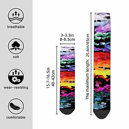 Image of Pehede Socks Mens Fun Dress Socks for Women Funny Novelty Crazy Design Socks