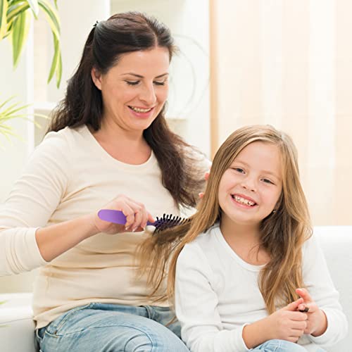 Styling Gear Detangling Hair Brush Nylon Bristles 7 Row Teasing Womens Brush For Thick Hair Small Travel Hairbrush Brush For Hair 1 Pcs. (Lavender) #TOP6