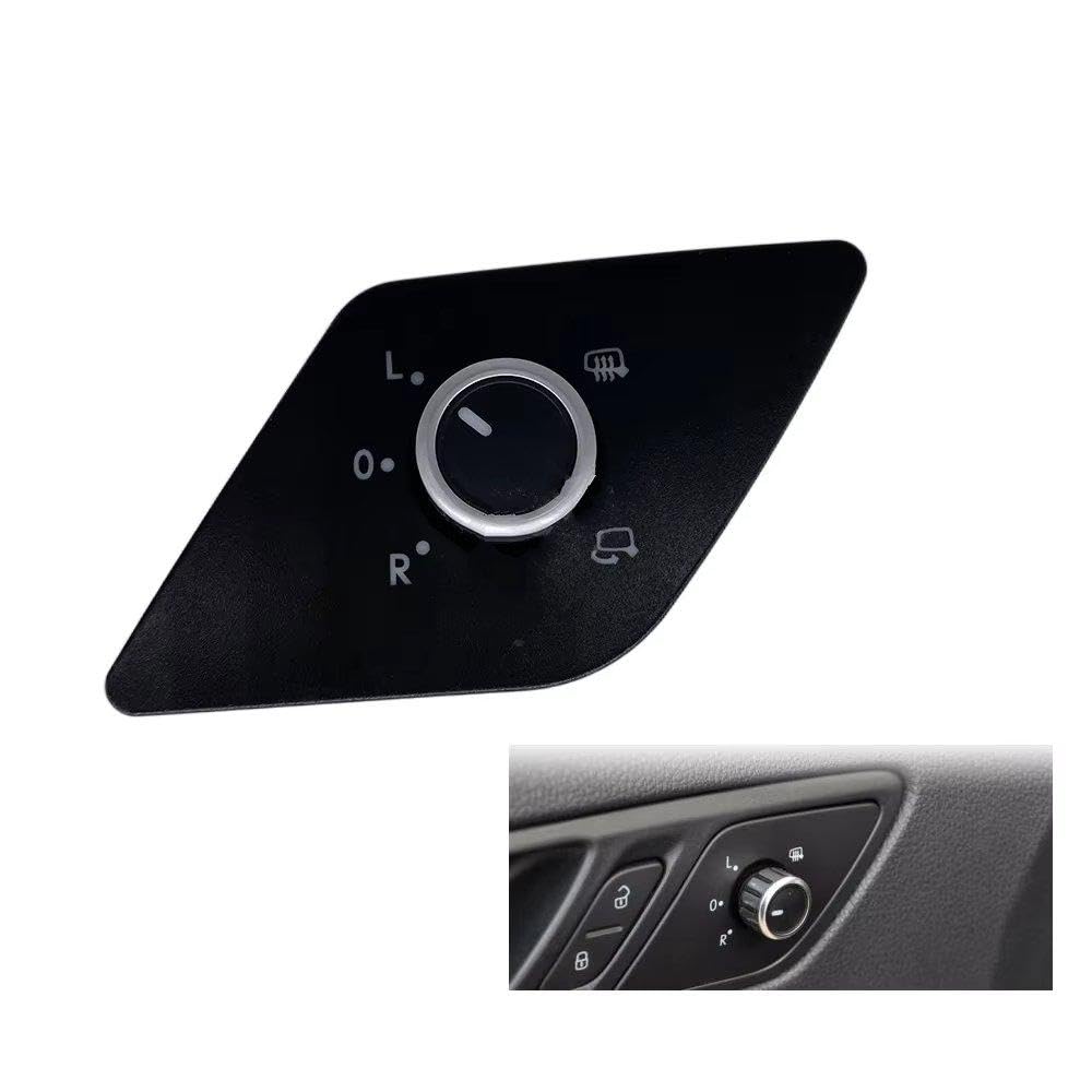 Car Mirror Control Switch with Heat Function Knob Button Compatible with Jetta 16D959565A Replacement Parts
