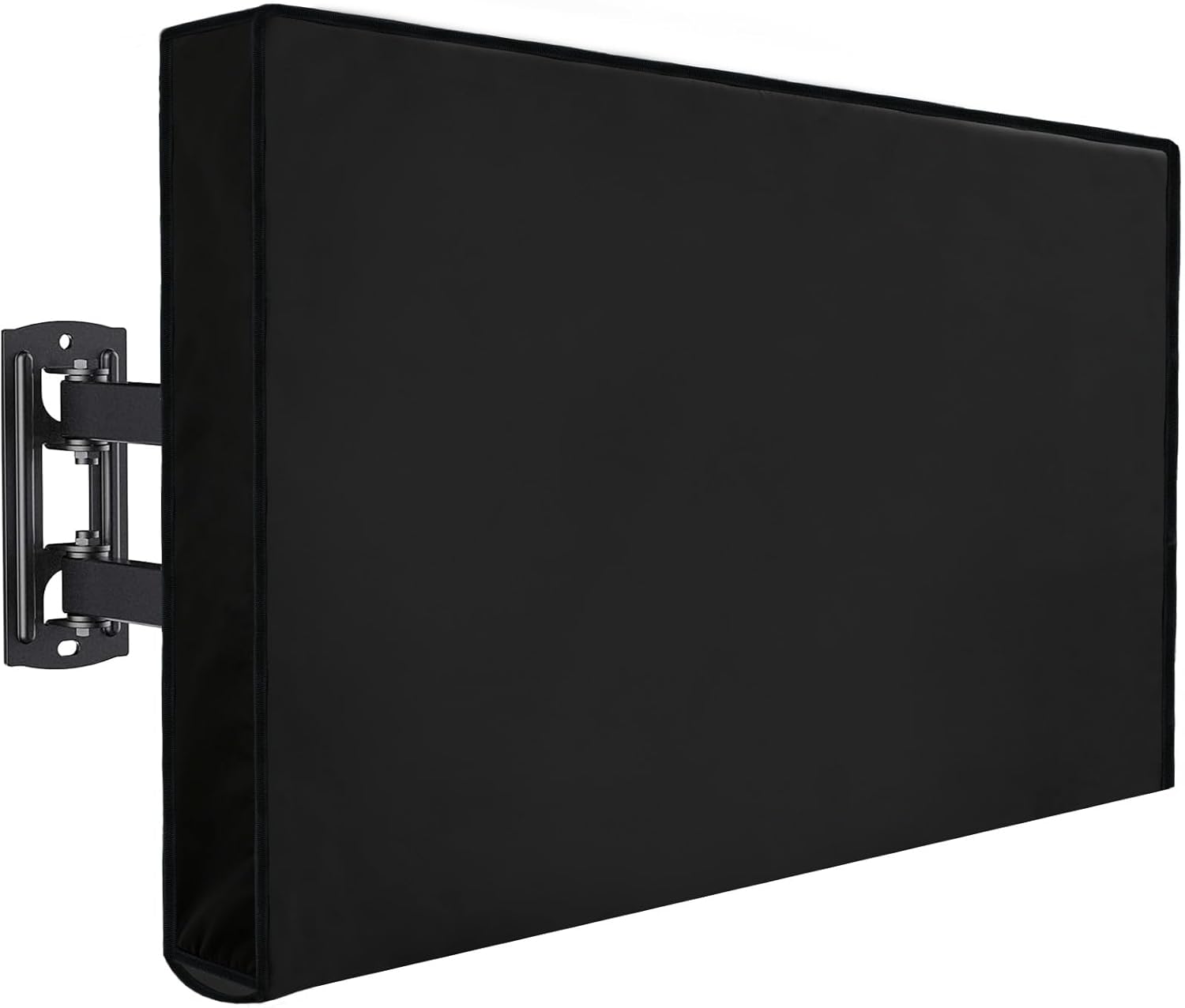 Outdoor TV Cover, 48 to 50 Inch Weatherproof TV Protector, 600D Oxford Fabric Waterproof Outdoor Television Cover with Back Storage Pocket, Universal Fit for Wall Mount Bracket, Black