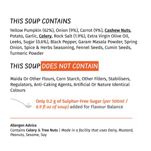 Image of Simplify Cashew & Moringa Soup and Curried Pumpkin Soup - Pack of 2 (Serves 5 to 6) I Each Makes 500ml | 0% Additives and Preservatives