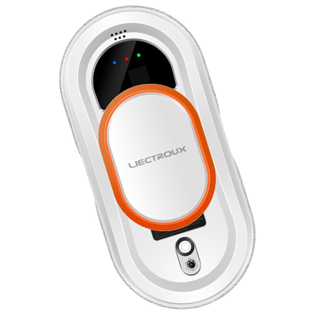 LIECTROUX HCR09 Automatyzacja Robot do mycia okien, z linką bezpieczeństwa, pilotem zdalnego sterowania i 10 chusteczkami do czyszczenia, Wysoka wydajność, wysokie bezpieczeństwo (HCR-09)