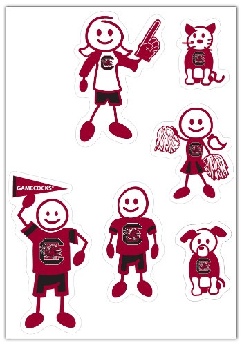 NCAA Siskiyou Sports Fan Shop South Carolina Fighting Gamecocks Family Decal Set Small One Size Team Color