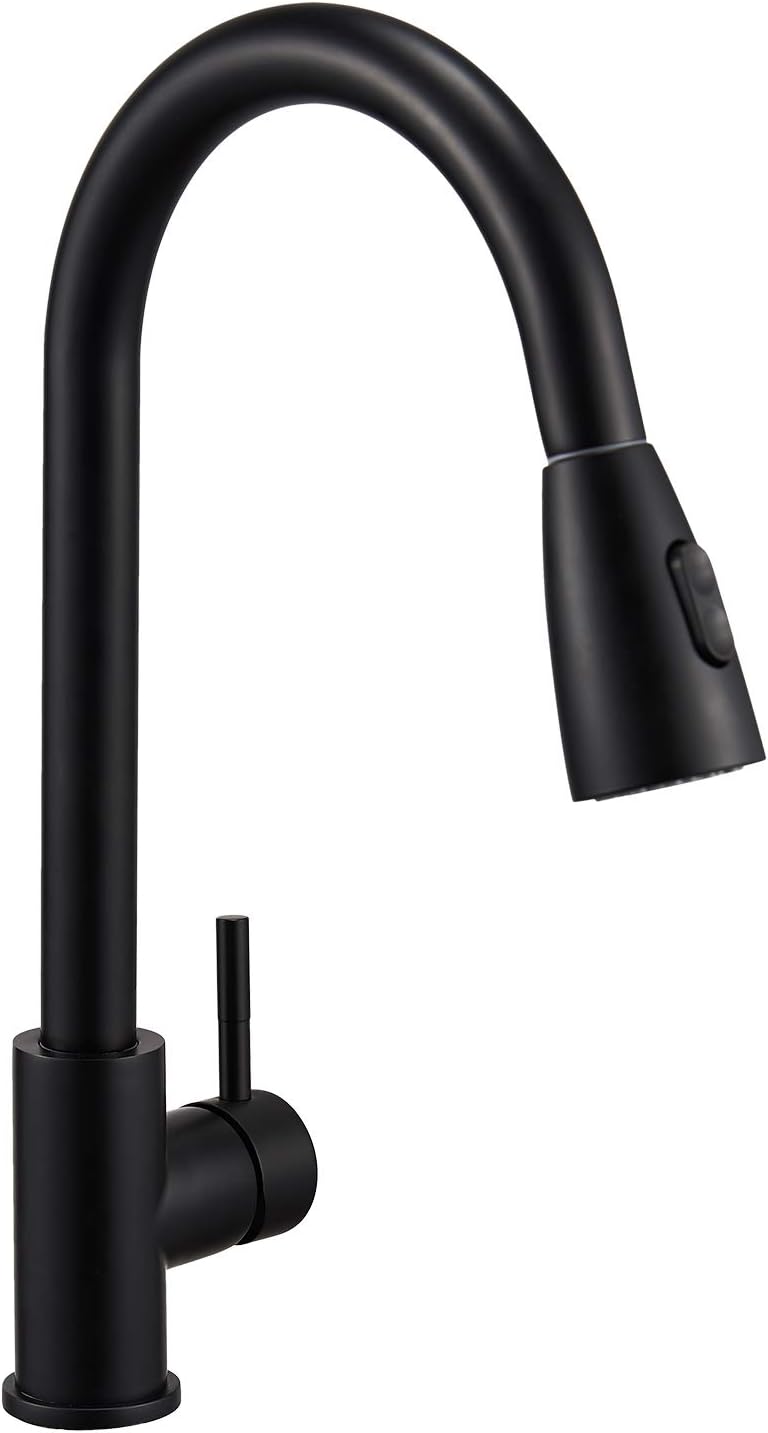 Kitchen Tap Stainless Steel with PullOut Shower SingleLever Sink Mixer Tap 2 Jet Types Kitchen