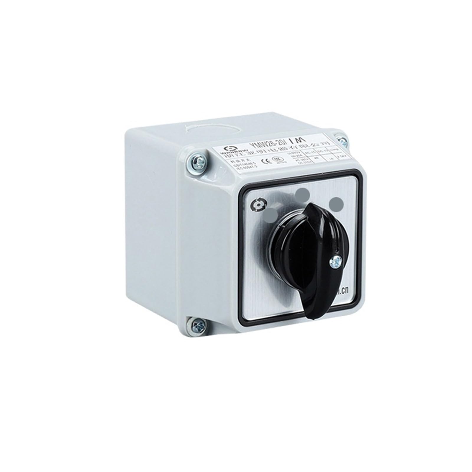SFNGXXAG YMW26-20/1M Waterproof IP65 Rotary Cam Switch Changeover Control Circuit 690V 20A 1 Pole with Protective Box LW26 LW28 LW39B(01 with Box)