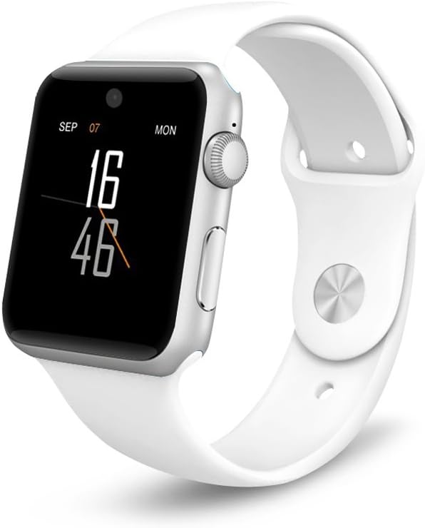 Smart Watch, ZAOYI DM09 Bluetooth smartwarch with SIM Card slot/HD Camera/Sync Call and Push Notification/Pedometer analysis/Sleep Monitoring for Apple ios iPhone and Android Phone(DM09-White)