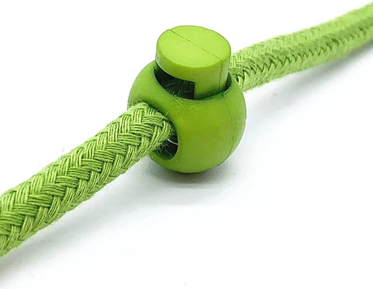 10 Pcs Plastic Single Hole Spring Cord Locks, Round Toggle Stoppers Cord Rope Locks Clip Ends for Drawstring Clothes Pants Shoelaces,08