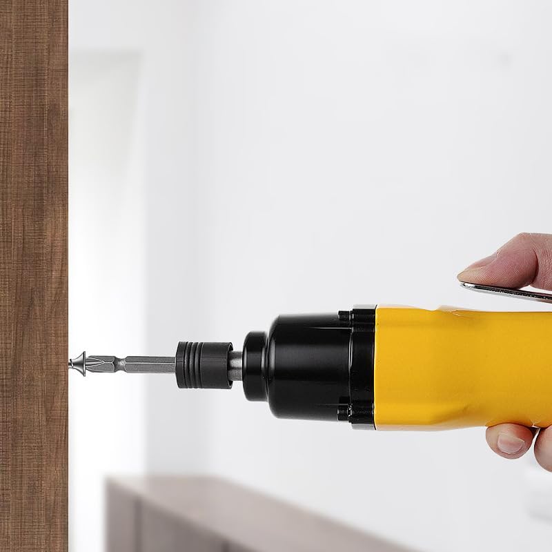 Pneumatic Screwdriver, Fully Automatic Air Ratchet, 1/4 Inch Hex Drive, Woodworking and Industrial Use
