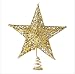 Sricam Christmas Tree Topper, 7.8", Wire Gold Tree Star for Chirstmas Decoration