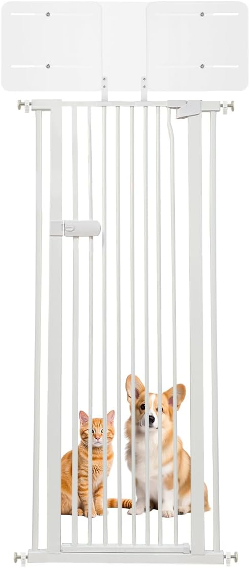 Lumizone Extra Tall Cat Gate 2025 New 61.02" High 26.18"-29.91" Wide + Height Extension Kit