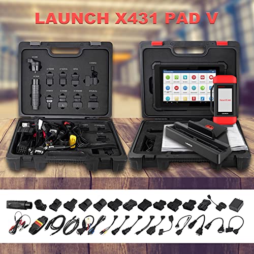2023 Upgrade Launch X431 Pad V Elite J2534 Reprogramming Tool, Ecu Online Programming&Coding, All-In-One Diagnostics Tool 2-Year Update, Full System,Topology Map, Active Test, 60+ Service, Canfd/Doip #TOP5
