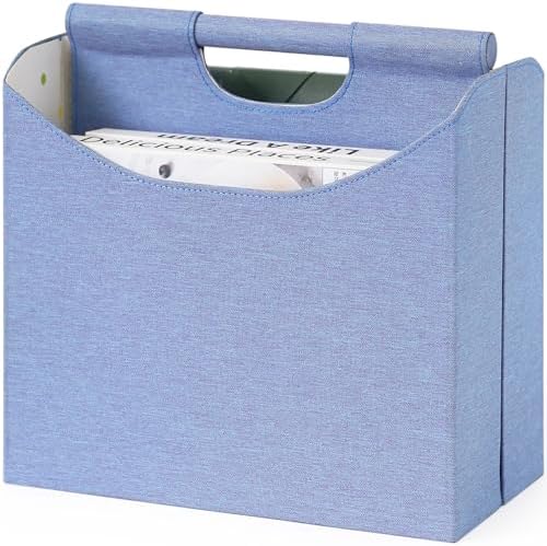 Amazon.com: Neateam Blue Magazine Holder, Foldable Magazine Rack with ...