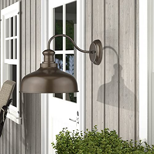 Redeast Farmhouse Gooseneck Barn Lights, Industrial Outdoor Wall Sconces, Exterior Wall Mount Lights, Outdoor Wall Lighting Fixture (Oil Rubbed Bronze, 2 Pack) #TOP5