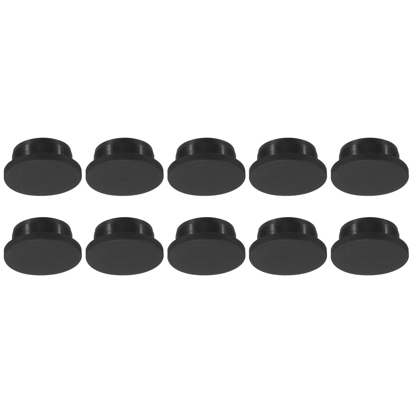 TA-VIGOR 10Pcs Silicone Hole Plugs, 27mm Diameter Hole Stoppers, Soft Flexible Rubber Panel Seal Cover Flush Type Panel Round for Kitchen Rubber Bulkheads Waterproof Sealing Plugs, Black — image 1