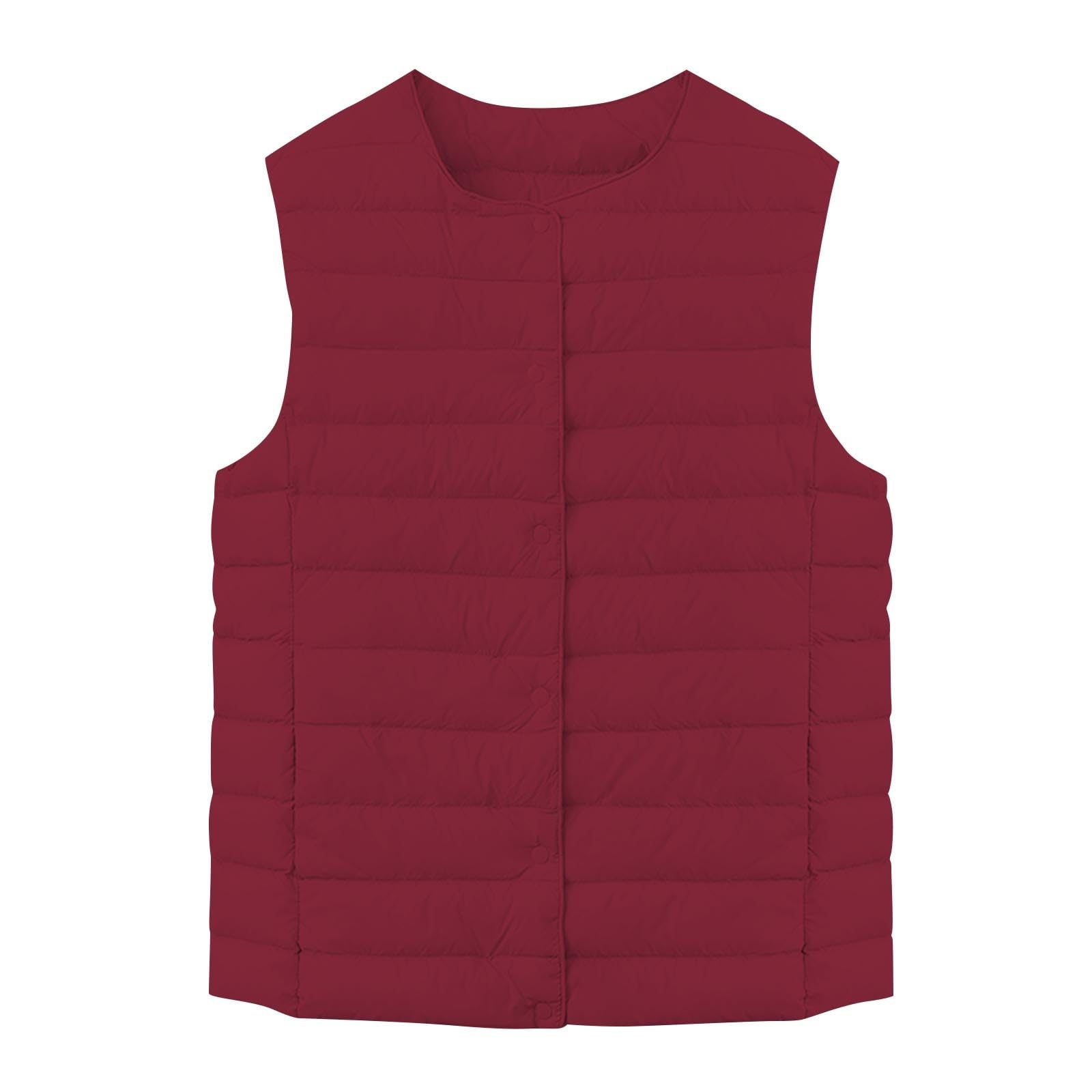 Steppweste Damen Leicht Packbare Steppweste Frauen Kurz Winter Damen Weste Ärmellos Puffer Jacke Warm Outdoor Winterweste Daunenweste Mit Knöpfen Westen Laufweste Für Freizeit Wandern Reisen