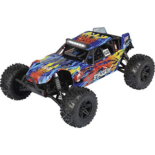 Reely Stagger Brushed 1:10 RC - Coche eléctrico con tracción en Las Cuatro Ruedas (4WD) 100% RTR 2,4 GHz, Incluye batería, Cargador y S