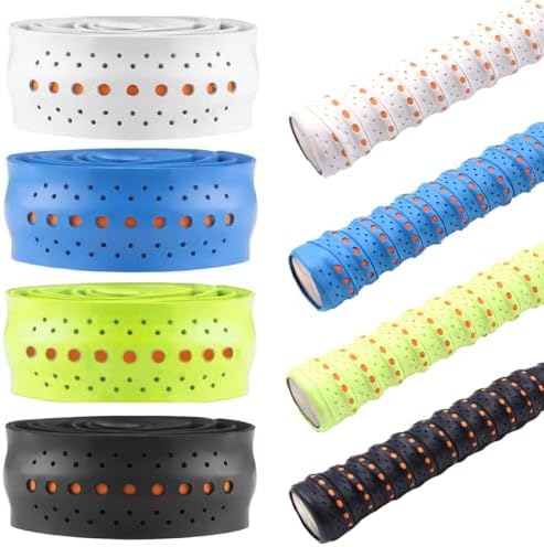 4 Pièces PU Raquette Grip Bande Ruban, 110 cm Ruban de Raquette G...