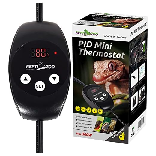 REPTIZOO Reptile Dimming Thermostat Heat Lamp Temperature Controller with LED Digital Screen, Specifically Designed for Light Heat Bulbs & Heaters