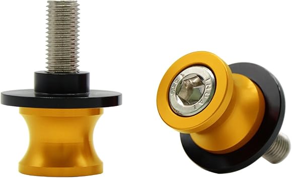 Motorbike Universal 10MM CNC Aluminum Swingarm Sliders Spools Stand Screws for Z750 Z1000 Ninja 250R/650R/FZR 400 1000 600R Gold