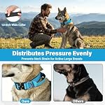 Tactical Dog Collar Leash Set, Adjustable Military Training Nylon Collar with Heavy Metal Buckle & Shock-Absorbing Bungee Leash for Medium Large Dogs(Blue, Large) - Image 6