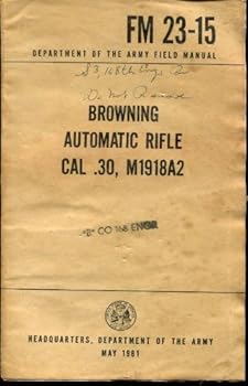 Paperback FM 23-15 Browning Automatic Rifle Cal .30, M1918A2 - 1961 Book