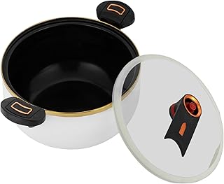 8L Micro Pressure Cooker with Visual Glass Lid and 2 Handles, Non-Stick Multi-Function Micro Pressure Cooking Pot for Gas Stove, Electric Ceramic Stoves, Induction