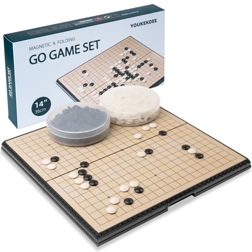 Go Set Magnetic Foldable Portable Travel Game Set go Game Board 1...