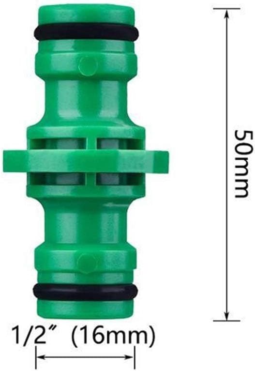 Irrigation Dripper 50 Pieces of 1/2 Inch Garden Plastic Quick Coupling Homemade Water Pipe 2-Way Hose Repair Joint Garden Irrigation Hose Fittings (Diameter : 1/2'')