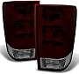 AKKON - For Nissan Ttian Pickup Truck Dark Red Clear Lens Rear Tail Lights Brake Lamps Replacement Left + Right
