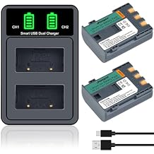 NB-2L NB-2LH Battery 2 Pack and Dual Charger for Canon Digital Rebel XT XTi PowerShot G7 G9 S70 S80 S60 S50 S30 S40 S45 DC420 DC410 EOS 400D 350D VIXIA HF R10 Elura 40 50 60