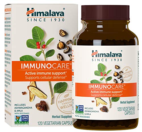 Himalaya ImmunoCare for Active Immune Support and Cellular Defense, 840 mg, 120 Capsules, 1 Month Supply