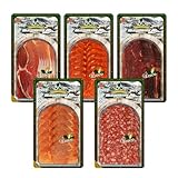 La Encina | Pack Ibéricos del Bierzo | Lomo, Chorizo, Jamón, Salchichón y Cecina|100gr de cada loncheado|100% ibéricos del Bierzo | Auténtico sabor | Gourmet