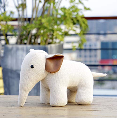 Interior Door Stopper Fabric Doorstops Decorative Elephant Lover Gift Creamy White #TOP1