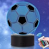 【16 Colors Change Make More Fun】You can choose any color and mode you like according to your mood or environment, By acrylic light guide and the LED colorful source, LED football light can export a variety of color visual effects with a touch of the button on the base.for you to change and choose, easily realizing your colourful 3D visual depending on your mood or surrounding.