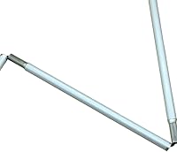 Vista 5 de Bastón blanco plegable de aluminio para personas con discapacidad visual y ciegas (se pliega 6 secciones) (53.1 pulgadas, mango negro)