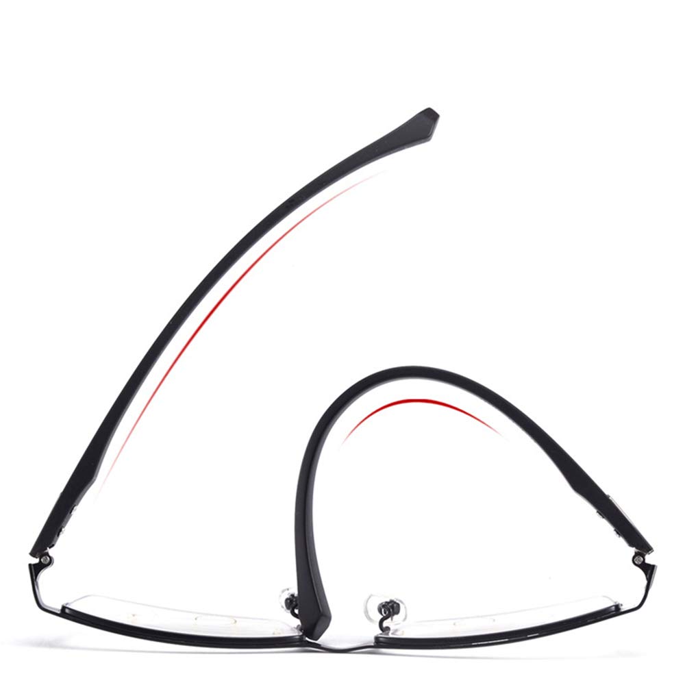 Progressive Lesebrille Bifokal, Selbsttönende Multifokale Sonnenbrille, Photochrome Herren Halbbrille Anti-Müdigkeit +2.50