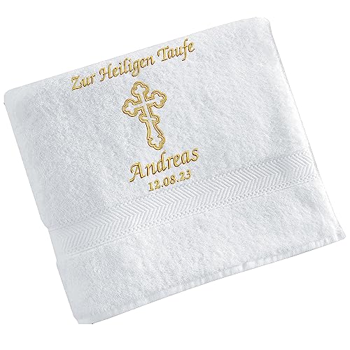 Stickerei Rein Zur Heiligen Taufe, Taufe Tuch,Taufe Handtuch,Tauftuch,Taufe, Decke, mit Namen und Dâ€¦ – Miniatur