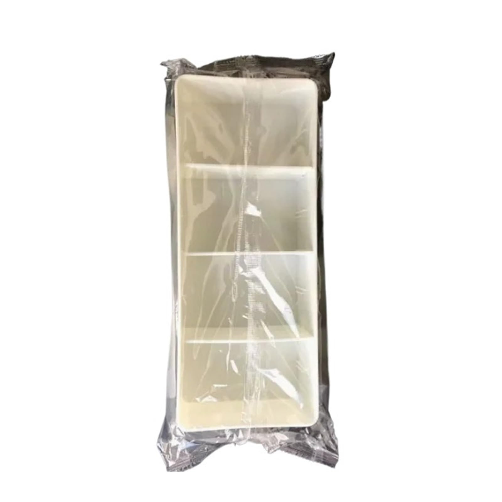 4 Grids Desktop Organizer Box, Partitioned Drawer Storage Box, Removable Item Storage Basket, Sock Drawer Organizer(White)