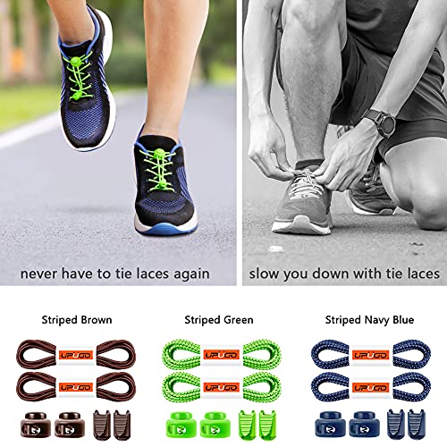 Image of UpUGo Elastic Shoe Laces, No Tie Shoe Laces Tieless for Kids, Adults, Elderly, One Size Fit All