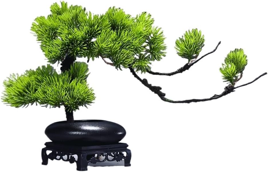 Simulation Welcome Pine Bonsai Small Ornaments Office Desktop Decoration Chinese(D)