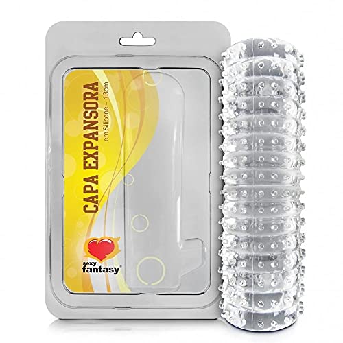 Capa Peniana Vazada em Silicone com Cerdas Massageadoras 13 X 4,5 Cm - Sexy Fantasy REF:700