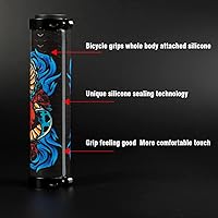 Vista 3 de Chooee - Puños de bicicleta de silicona, puños de manillar de gel de sílice con bloqueo para bicicleta de montaña MTB