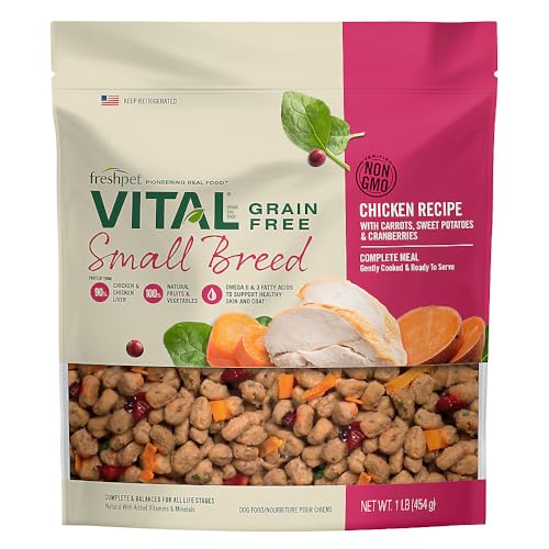 Freshpet Vital Complete Meals Grain-Free Chicken Fresh Small Breed Dog Food, 1 lb.