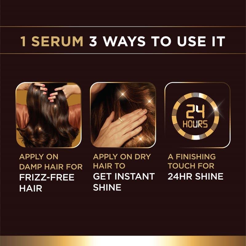 Image of Herbal Hair Serum for Women & Men | Contains Walnut Oil | Instant Shine & Smoothness | Regular use Hair Serum for Dry & Wet Hair | Gives frizz-free Hair | Soft & Silky Touch