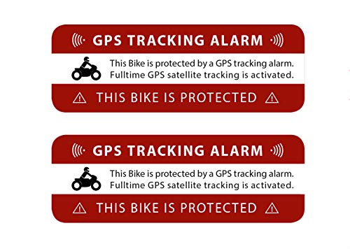 Lot de 2 Autocollants GPS Tracking Alarme Avertissement de sécurité GPS pour vitre de Voiture Moto Camion Cover