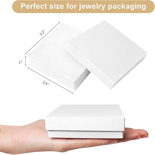 Miniatura 2 de cajas de regalo de joyería, paquete de 20 cajas de regalo pequeñas con tapas para collar, anillo, pulsera, aretes, caja de exhibición, caja de